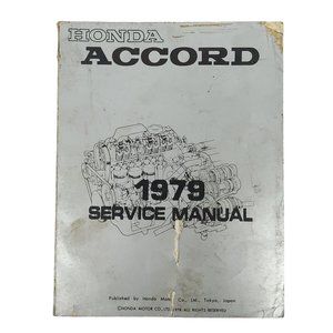 1979 Honda Accord Service Manual First Edition Automotive Repair
